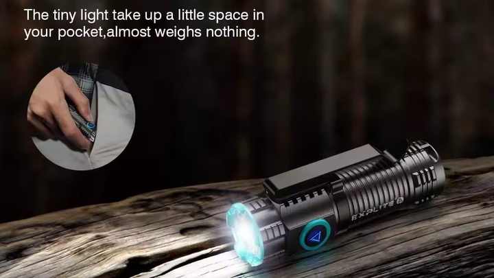 1000 Lumen Rechargeable Mini Flashlight With Magnet & Clip - Dual LED/COB Light, 6 Modes, IPX4 Waterproof - View #2