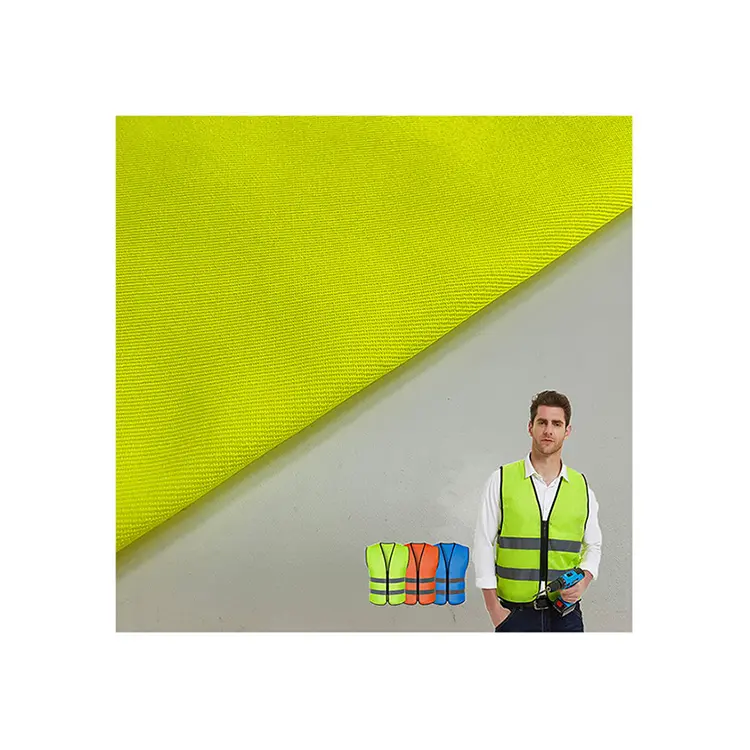HM Design Fluorescent Fabricants Super Poly Matériel Vêtements Tissu Pour Vêtements De Travail