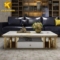 Table basse moderne en acier inoxydable, meuble de salon, table basse de luxe, tt018