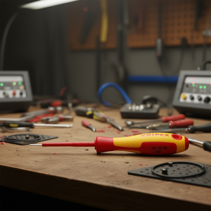 Destornillador Knipex de boca plana de 25 mm, herramienta aislada para electricistas - Product Image 3