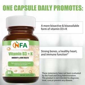 Cápsulas Blandas de Vitamina D3+K OEM ODM con Vitamina D, Vitamina K y Menaquinona-7, Suplementos que Mejoran la Salud Ósea e Inmunológica - Product Image 4