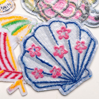 Nouveaux patchs brodés sur ordinateur sur le thème de la vie marine (tortue, poisson, dauphin, étoile de mer, coquillage, oiseau) pour la décoration DIY