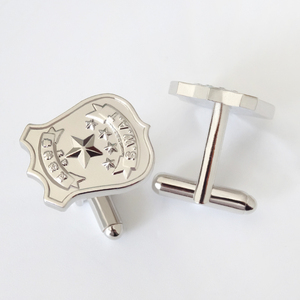 Bán buôn trống Bạc Khuy măng sét cho nam giới của áo sơ mi tùy chỉnh logo kim loại Cuff liên kết - Product Image 2