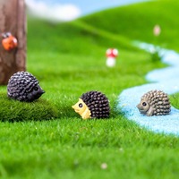 Mini figurine hérisson en résine pour micro-paysage, terrarium, décoration de table de sable