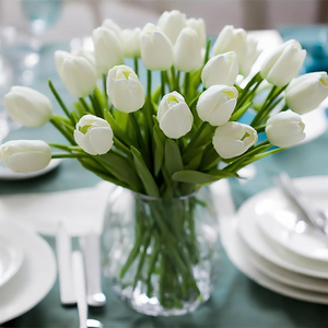 1pc <span class=keywords><strong>Fleurs</strong></span> <span class=keywords><strong>artificielles</strong></span> en PU, tulipes au toucher réel, <span class=keywords><strong>fleurs</strong></span> de tulipes pour mariage, fête, Pâques, décoration de printemps, décoration de la maison - Product Image 4