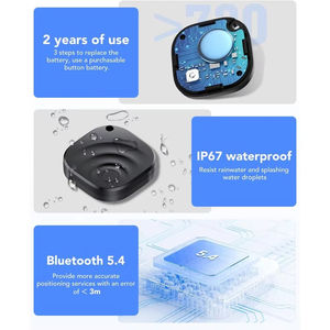 Dispositivo Inteligente Antipérdida de Doble Sistema con AirTag para Localizar Llaves de Coche, Buscar Mi Ubicación, Compatible con Bluetooth, iOS, Android, GPS, para Apple y Google - Product Image 6