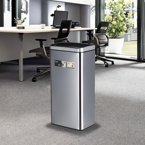 Cubo <span class=keywords><strong>de</strong></span> <span class=keywords><strong>Basura</strong></span> Automático <span class=keywords><strong>de</strong></span> Acero Inoxidable <span class=keywords><strong>de</strong></span> 48L (13 Galones) con Tapa para Uso en Interiores, Cocina y Oficina, Gran Venta en Europa - Product Image 6