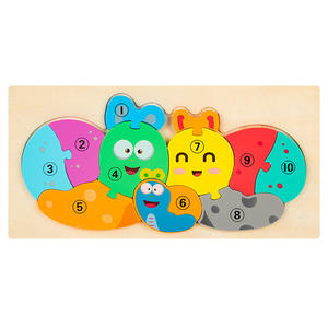 Nouveaux modèles multifonctions Montessori bricolage Enfant Jigsaw 3D Puzzle Animal bébé éducation précoce jouets en bois pour enfants garçons filles - Product Image 5
