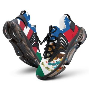 Personnalisé américain mexicain <span class=keywords><strong>aigle</strong></span> drapeau femmes coussin d'air <span class=keywords><strong>chaussures</strong></span> de course respirant hommes Tennis formation <span class=keywords><strong>chaussures</strong></span> anti-dérapant baskets - Product Image 1