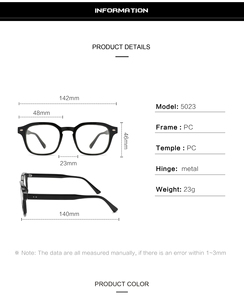 Cổ Điển Thương Hiệu Quang Học Khung Kính Thiết Kế Chất Lượng Cao Khung Quang Học 2024 Nam Giới Phụ Nữ Thời Trang Ngoài Trời - Product Image 6