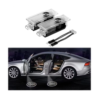 Logo personnalisé 2 pièces sans fil projecteur de porte de voiture lumières HD en plastique accessoires de projecteur de bienvenue nouvel état