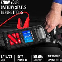 Kit de Herramientas de Diagnóstico de Baterías OEM KONNWEI KW720 6V 12V 24V Probador de Baterías Inteligente con Impresora