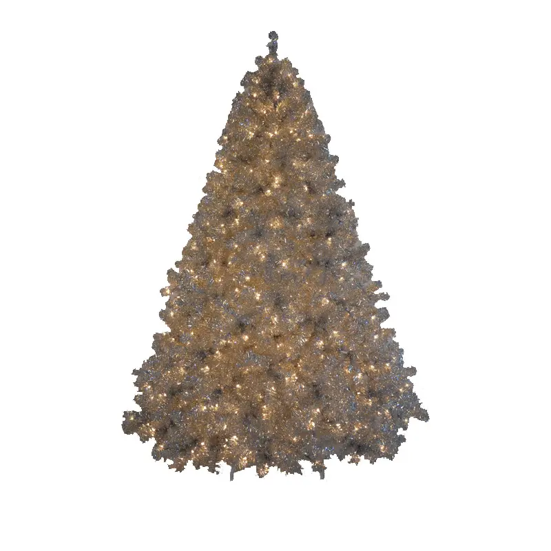 Árvore de natal artificial de luxo, árvore de natal personalizada de luxo prata com 4ft-10ft, decoração interna, prelit