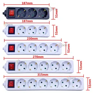 Et de 3/4/5/6-Fach ower trips, Gtandtandard 16A ulultiple Sockets con Witch bruja para el ahorro de nergy, 45 egegree Rotated