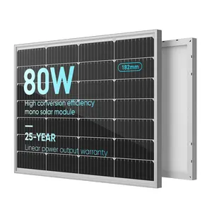 उच्च ग्राहक मूल्य पीवी बिजली मॉड्यूल 80W 90W 110W 170W Monocrystalline सौर पैनल के साथ अच्छी कीमत