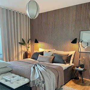 カスタムグリル木製スラット建築装飾天井パネル音響パネル - Product Image 2