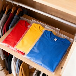 Sac d'emballage en plastique transparent personnalisé pour vêtements, sac à fermeture éclair givré avec logo, sac à fermeture éclair - Product Image 4