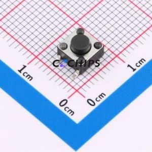 TS-1002S-AR04326 Tactile Switch SMD-4P,6x6mm Switch Single Pole Single Throw Round Button 2.6N Vertical Mount - Product Image 1