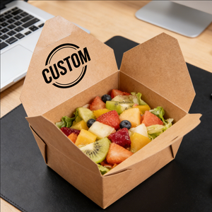 Fast Food Disposable Food Container Wholesale Eco Friendly Kraft Paper Takeaway Food <b>Storage</b> <b>Boxes</b> with Custom Logo - Product Image 1