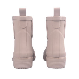 Bottes de <span class=keywords><strong>pluie</strong></span> basses assorties quotidiennes imperméables beiges pour femmes - Product Image 4