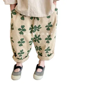 Neueste Australien Blumen druck Kinder kleidung Unisex Seventh Twill Baumwolle und Freizeit hose Qualität Kinder hose