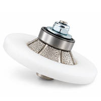 Disque diamanté profilé en E brasé sous vide avec guide large en nylon pour meuleuse d'angle – Idéal pour le marbre, la céramique, le verre, le quartz et le granit