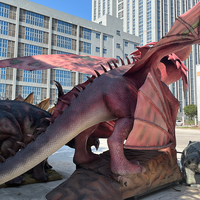 Dragon animé réaliste personnalisé Dragon de l'Ouest animatronique réaliste pour Halloween Game Show décoration avec mouvement des ailes