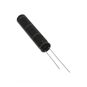 ตัวเก็บประจุสำหรับ63TXW150MEFC6.3X40 uF 150 uF แบบมีรูโค้ง150 uF 20% 63V ตัวเก็บประจุ - Product Image 1