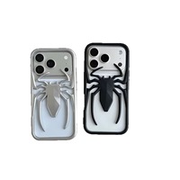Coque de téléphone en TPU souple 3D électroplaqué, respirante, avec dissipation thermique creuse, motif araignée, pour Air 16 15 14 13 12 17Pro Max