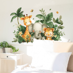 Adesivi <span class=keywords><strong>Murali</strong></span> Decorativi per Casa, Animali Cartoon e Piante, Autoadesivi in PVC Impermeabile per Soggiorno e Camera da Letto - Product Image 1