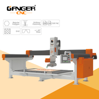 Enrutador CNC de 5 ejes GANGER para Sierra de puente de mármol, granito y baldosas de piedra Natural, componentes de núcleo PLC para máquina de corte de piedra