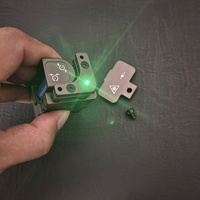 Laser Sight Hijau Kompak dengan Strobo, Penunjuk Laser yang Dipasang di Rel Aluminium