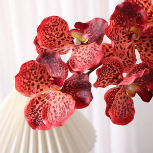 Nouvelle Arrivée Everbloom Grandes Fleurs d'Orchidées Artificielles 7 Têtes Toucher Réel Haute Simulation Faite à la Main Design <span class=keywords><strong>Vanda</strong></span> Saint-Valentin - Product Image 6