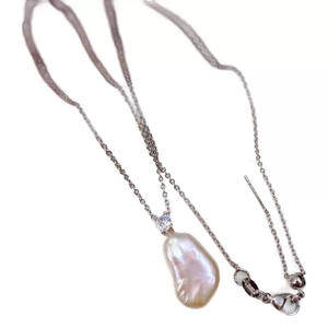 Collier de perles de haricot en forme de cœur baroque français, grand, brillant, naturel, de forme irrégulière, ensembles de bijoux fins pour femmes - Product Image 5