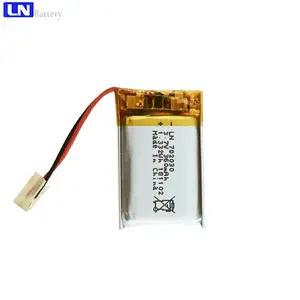 גבוהה באיכות custom נטענת LN702030 360mAh 3.7v פולימר ליתיום סוללה