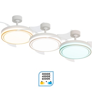 Ventilador de Techo Moderno LED 2025 de 42/48 Pulgadas y 220V con 3 Aspas Retráctiles y Control Remoto, Motor de CC para Sala de Estar y Comedor - Product Image 3