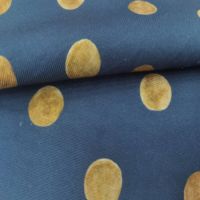 Tissu sergé 100 % coton à grands pois, doux et respirant, idéal pour les vêtements d'été