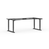 Noir personnalisation bureau moderne debout hauteur réglable table hauteur extra long cadre de table de conférence