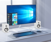 Haut-parleur de bureau stéréo Hi-Fi 5.3 puissant 50W avec entrée AUX, télécommande, compact, portable, pour la maison, la musique et le gaming