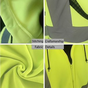 Chaqueta de Seguridad Reflectante de Alta Visibilidad ANSI Clase 2, Abrigo Impermeable Acolchado de Algodón para Trabajo en Carretera con Logotipo Personalizado - Product Image 2