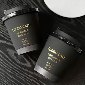 Vaso de Papel Desechable Biodegradable de Doble Pared para Café Caliente con Logotipo de Marca Personalizado, Vaso para Llevar con Tapa - Product Image 2