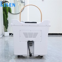 KISEN Bac à shampoing portable moderne pour salon de beauté, hauteur réglable, avec tube en U doré, en stock