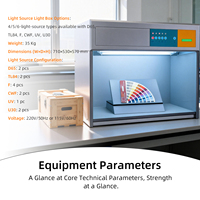 Boîte à lumière pour correspondance des couleurs ZENROTEST 220V/50Hz ou 115V/60Hz, 4-5-6 sources lumineuses avec D65, TL84, F, CWF, UV, U30