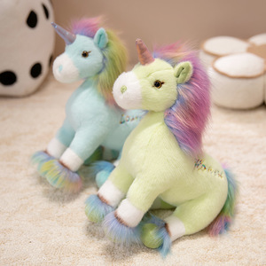 Caballo de Peluche Arcoíris Transfronterizo con Algodón PP Súper Suave, Muñeco de Confort, Colgante para Bolsa de Regalo para Niños - Product Image 4