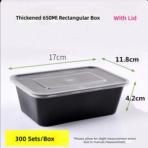 Contenedores de Alimentos Rectangulares Desechables, Caja de Plástico <span class=keywords><strong>para</strong></span> Preparación de <span class=keywords><strong>Comidas</strong></span> con Tapa Transparente, Caja de Empaque <span class=keywords><strong>para</strong></span> Comida Rápida <span class=keywords><strong>para</strong></span> <span class=keywords><strong>Llevar</strong></span>, Venta al por Mayor - Product Image 3