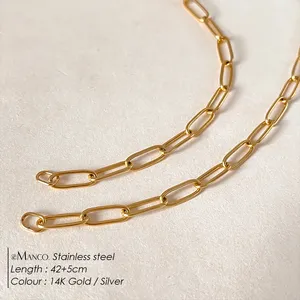 EManco Acier inoxydable plaqué <span class=keywords><strong>or</strong></span> 14 carats, connecteur classique à double anneau <span class=keywords><strong>de</strong></span> jonction réglable pour chaîne corde, pour la fabrication <span class=keywords><strong>de</strong></span> bijoux DIY - Product Image 2