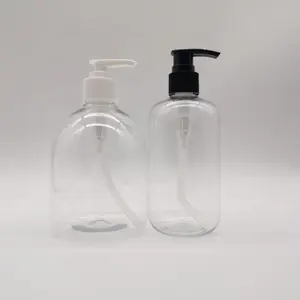 Bouteille de shampoing vide en plastique, contenant transparent, en pet, avec distributeur de pompe, ml