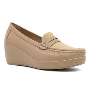 Mocasines de alta calidad OEM ODM llegadas, diseño de mocasines, <span class=keywords><strong>calzado</strong></span> de punta redonda para mujer, zapatos de mujer de fondo grueso, zapatos de tacón para mujer - Product Image 3