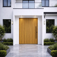 Portes d'entrée contemporaines en bois massif, solutions personnalisées pour portes d'entrée de villas et projets résidentiels