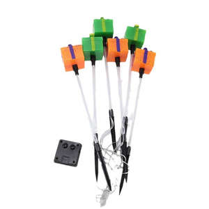 Festive <strong>Candy</strong> Cane <strong>Little</strong> Lollipop Stick Flower <strong>and</strong> Star Light Set Enchanting Garden Holiday Christmas Decorations - Product Image 1
